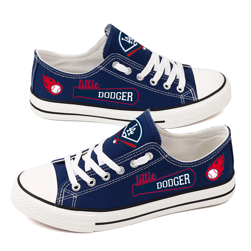 Women's Los Angeles Dodgers Repeat Print Low Top Sneakers 003 Women's Los Angeles Dodgers Repeat Print Low Top Sneakers 003